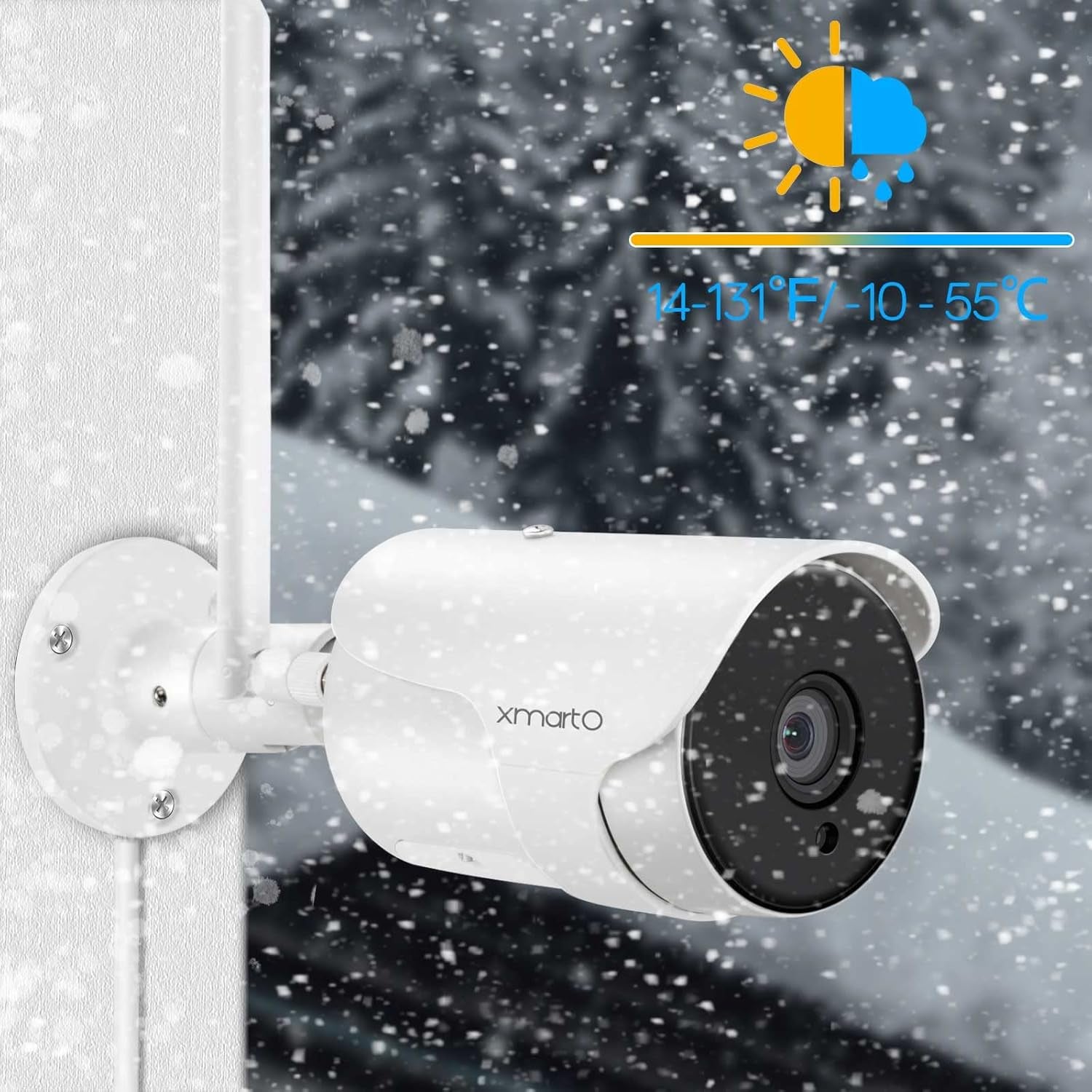 Wireless Security Camera System with HD Monitor NVR and 4X 2-Way Audio Home Surveillance Cameras (8CH 5MP Full-Size NVR, 1TB Hard Disk and Cloud Storage, Compatible with Alexa, Plug N Play)