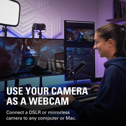 Cam Link 4K – External Capture Card for DSLR & Camcorder, Actioncam as Webcam, Meet/Stream/Record in 1080P60 or 4K30/4K60, Easy Connect for Obs/Zoom/Discord – HDMI to USB 3.0, Pc/Mac/Ipad